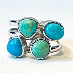Kingman & Sleeping Beauty 925 Silver Sz 10 Ring